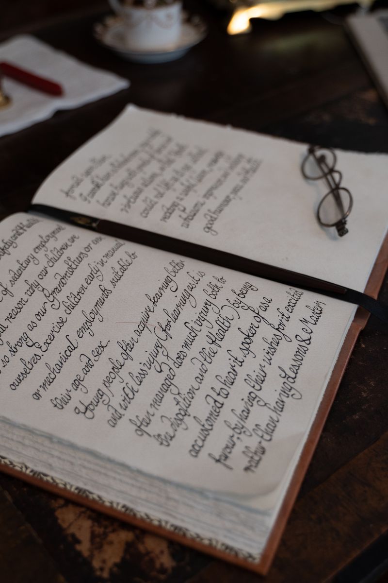 open book and glasses